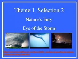 Theme 1 Selection 2 Natures Fury Eye of