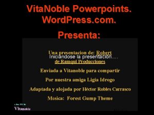 Vita Noble Powerpoints Word Press com Presenta Una