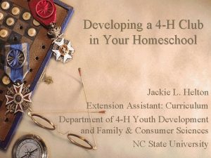 Developing a 4 H Club in Your Homeschool