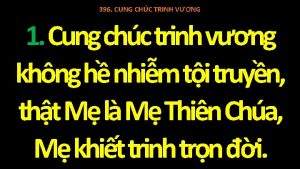 396 CUNG CHC TRINH VNG 1 Cung chc