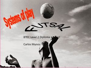 BTEC Level 2 Diploma in Sport Carlos Munoz