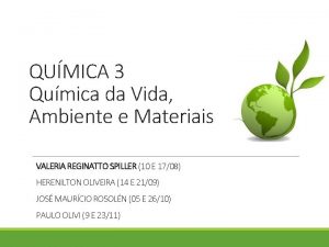 QUMICA 3 Qumica da Vida Ambiente e Materiais