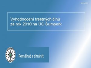 10292021 Vyhodnocen trestnch in za rok 2010 na