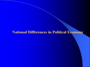 National Differences in Political Economy National Differences in