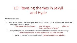 LO Revising themes in Jekyll and Hyde Starter