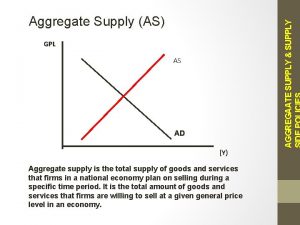 GPL AS AD Y Aggregate supply is the