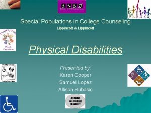Special Populations in College Counseling Lippincott Lippincott Physical