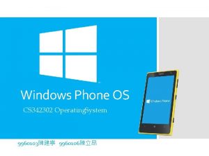 Windows Phone OS CS 342302 Operating System 9960103