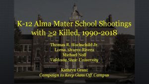 K12 Alma Mater School Shootings with 2 Killed