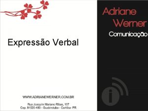 Expresso Verbal I O Circuito da Comunicao MEIO