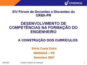 XIV Frum de Docentes e Discentes do CREAPR