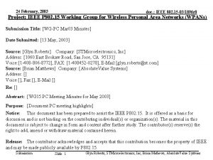 24 February 2003 doc IEEE 802 15 031896