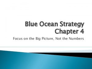 Blue Ocean Strategy Chapter 4 Focus on the