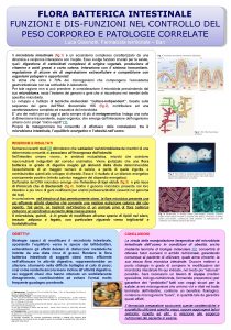 FLORA BATTERICA INTESTINALE FUNZIONI E DISFUNZIONI NEL CONTROLLO