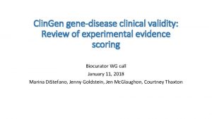 Clin Gen genedisease clinical validity Review of experimental