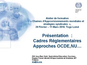 Atelier de formation Chaines dApprovisionnements mondiales et stratgies