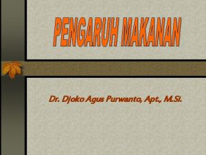 Dr Djoko Agus Purwanto Apt M Si Radiasi