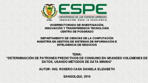 VICERRECTORADO DE INVESTIGACIN INNOVACIN Y TRANSFERENCIA TECNOLOGA CENTRO