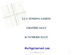 2 1 C FINDING LIMITS GRAPHICALLY NUMERICALLY Mathgotserved