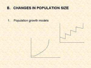 B CHANGES IN POPULATION SIZE 1 Population growth