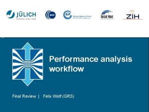 Performance analysis workflow Final Review Felix Wolf GRS