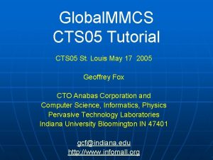 Global MMCS CTS 05 Tutorial CTS 05 St Global MMCS CTS 05 Tutorial CTS 05 St