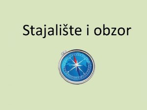 Stajalište i obzor