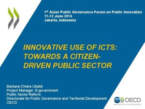 1 st Asian Public Governance Forum on Public