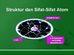 Struktur dan SifatSifat Atom Add subtitle here Struktur