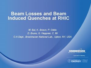 Beam Losses and Beam Induced Quenches at RHIC