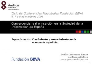 Ciclo de Conferencias Magistrales Fundacin BBVA 6 7