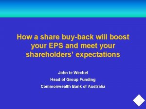 How a share buyback will boost your EPS