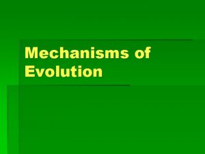 Mechanisms of Evolution The Galapagos Islands Darwin notes