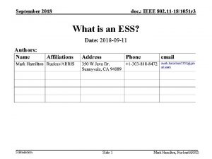 September 2018 doc IEEE 802 11 181051 r