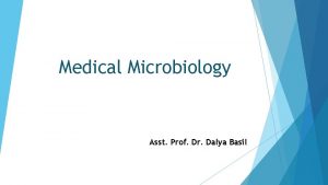 Medical Microbiology Asst Prof Dr Dalya Basil In