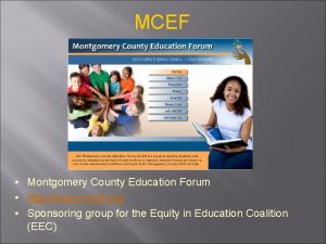 MCEF Montgomery County Education Forum http www mcef