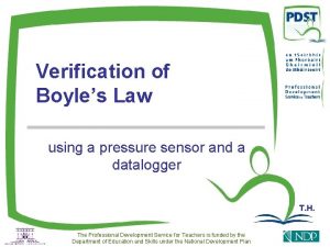 Verification of Boyles Law using a pressure sensor