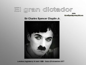 Sir Charles Spencer Chaplin Jr Londres Inglaterra 16