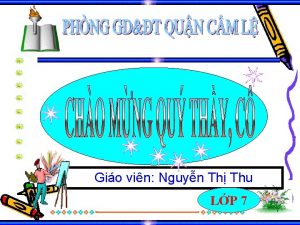 Gio vin Nguyn Th Thu LP 7 KIM