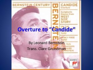 Overture to Candide By Leonard Bernstein Trans Clare