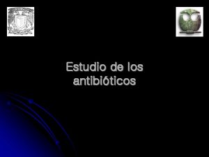 Estudio de los antibiticos Antibiticos Niveles de accin