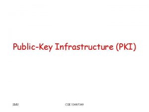 PublicKey Infrastructure PKI SMU CSE 53497349 What is