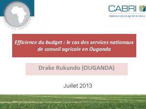 Efficience du budget le cas des services nationaux