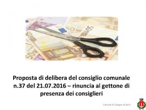 Proposta di delibera del consiglio comunale n 37