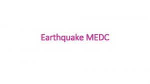 Earthquake MEDC LAquila Italy 2009 Where did it