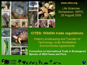 www cites org 1 Life Sciences Symposium WIPO