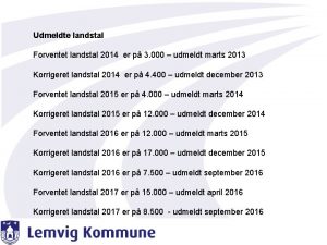 Udmeldte landstal Forventet landstal 2014 er p 3