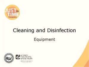 Cleaning and Disinfection Equipment Equipment Items for care