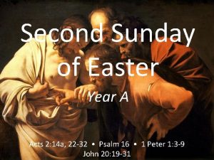 Second Sunday of Easter Year A Acts 2