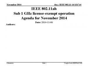 November 2014 doc IEEE 802 11 141317 r